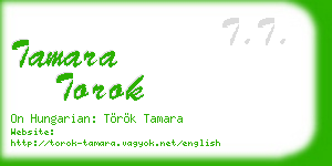 tamara torok business card